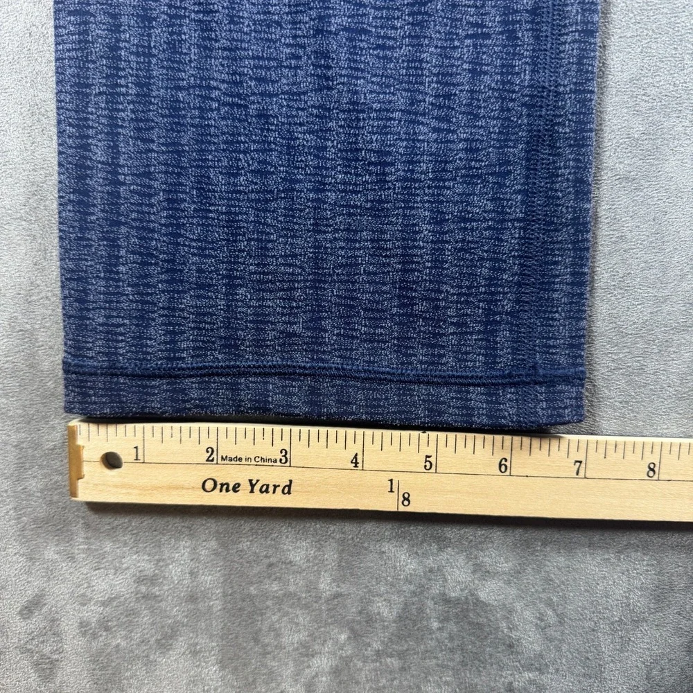 Athleta Elation Textured Straight Leg‎ Pants Blue Herringbone Small Petite SP